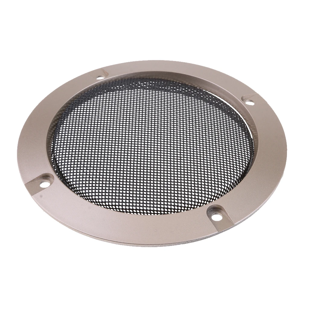 4 Inch Speaker Grills Cover Case with 4 pcs Screws for Speaker Mounting Home Audio DIY -124mm Outer Diameter Gold