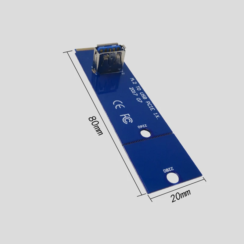 Etmakit M.2 to PCI-E X16 Slot Transfer Card Mining Pcie Riser Card VGA Extension Cable NK-Shopping