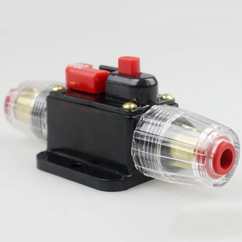 

12V Car Truck Audio Resettable Fuse Circuit Breaker Audio Amplifier Overload Protection Fuse Holder DC 20A-100A