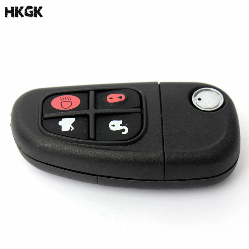 4 BOTTONS CAR AUTO FLIP REMOTE KEY FOR JAGUAR 02-08 X TYPE S TYPE XJ 433MHZ WITH 4D60 CHIP WITH LOGO