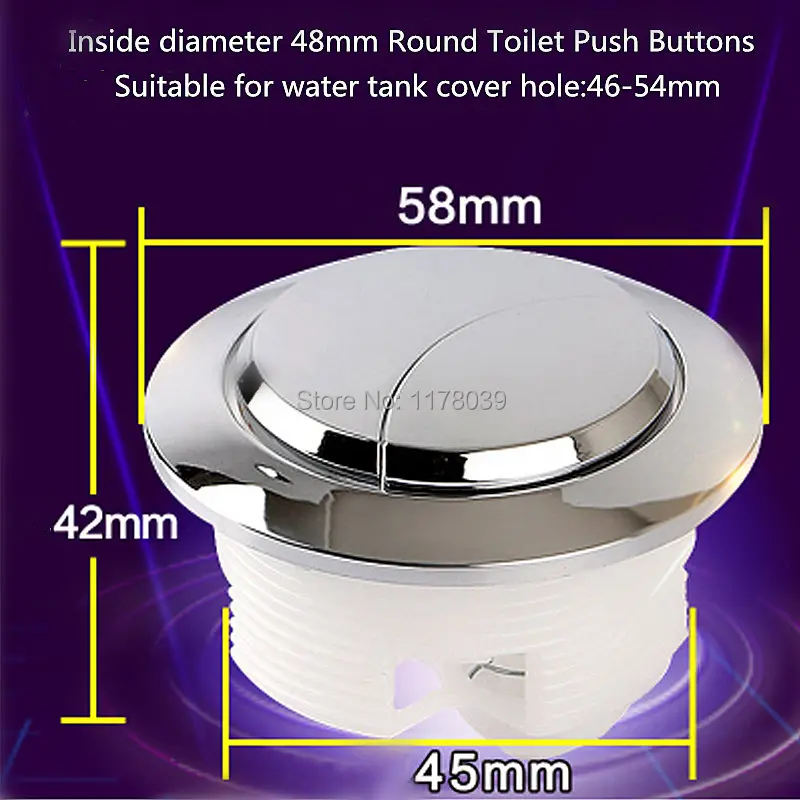 One piece Toilet Water tank push buttons,Round toilet flush Double