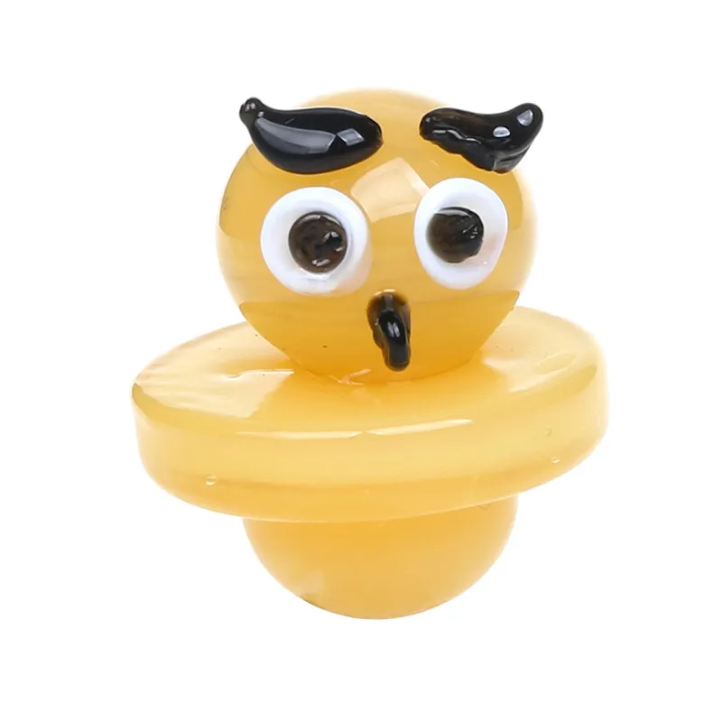 

Smoking Dogo Owl Glass Carb Cap dome Glass Carb Cap for quartz banger Thermal P Quartz banger free shipping