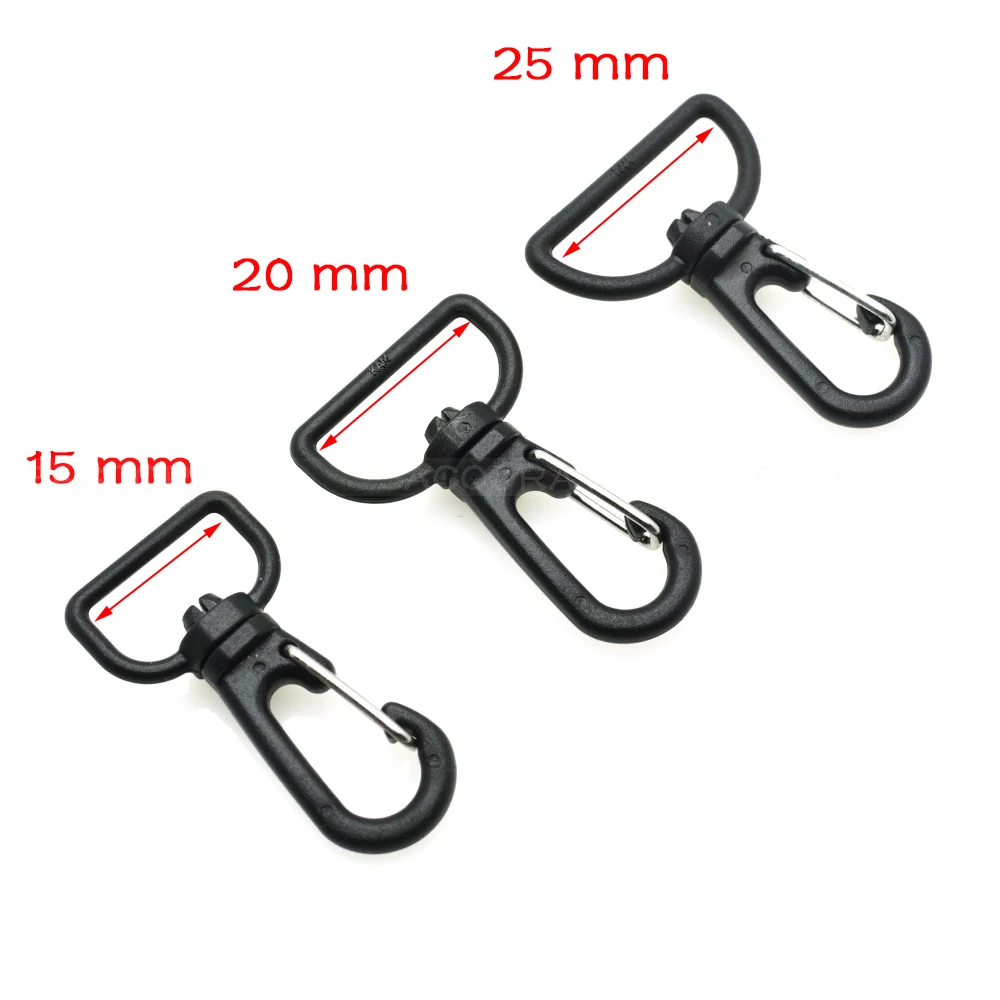 10pcs Plastic Swivel Snap Hook For Weave Paracord Lanyard Buckles