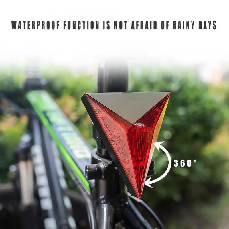 Best Waterproof Adjustable Mountain Bike Tail Light Flash Safety Warning Lamp 4