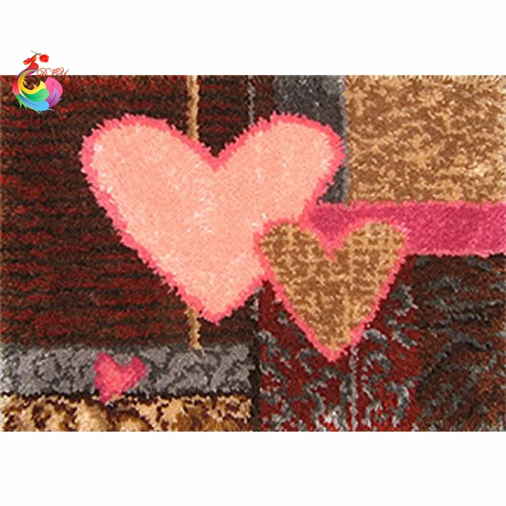 Best Price Handmade carpet Latch Hook Rug Kit Unfinished Crocheting Rug Yarn Cushion Embroidery Carpet hearts Cartoon Picture 110x75 cm Best Price Handmade carpet Latch Hook Rug Kit Unfinished Crocheting Rug Yarn Cushion Embroidery Carpet hearts Cartoon Picture 110x75 cm