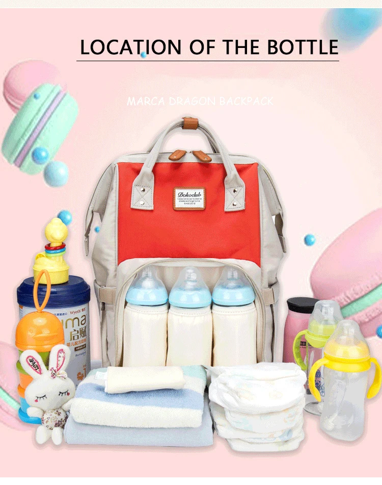 Открытый Мумия материнства сумка Детская сумка для пеленки многофункциональный уход влагонепроницаемый Рюкзак Baby Care мама удобный MA002