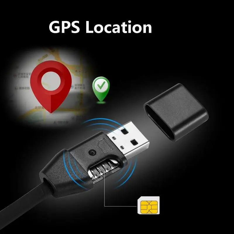 

New Remote Tracking USB Cable GIM Tracker HS8 Miniature Anti-lost Tracker Vehicle Car GPS Locator USB Data