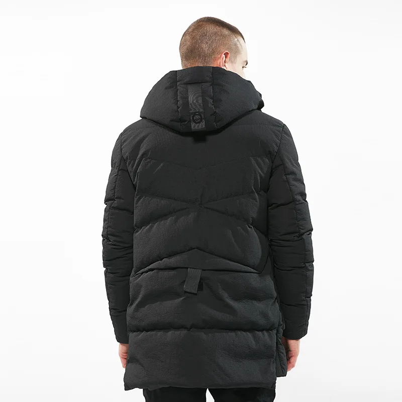 Casaco Masculino Inverno 2017 Зимние Модные теплые мужские длинные пальто с капюшоном в стиле