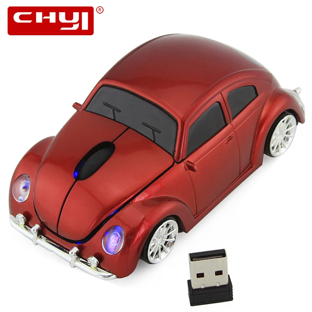 

CHYI Sports Car Shaped 2.4G Wireless Mouse Computer Mause 1600DPI Optical Ergonomics VW Beetle Car Mouse For PC Laptop Gamer