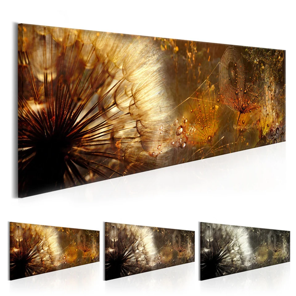 

Modern Spray Painting Art Print 1 Set Spider Web Dandelion Wall Pictures Scenery Modular Canvas For Gift Home Decor Poster