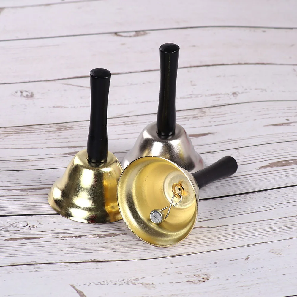 

7.5cm Diameter Iron Christmas Noble Reception Dinner Party Shop Hotel Hand Bell School Restaurant Call Bell Service Sound Bell