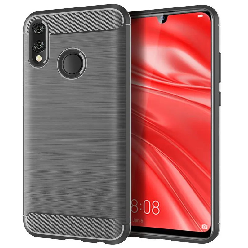 

for huawei nova lite 3 case silicone carbon fiber mobile soft anti skid cases