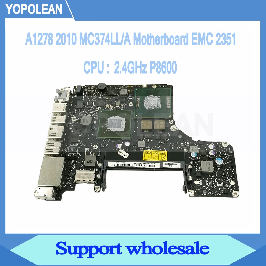 Оригинальный 2 4 ГГц P8600 материнская плата для ноутбука Macbook Pro 13 &quotA1278 материнскую