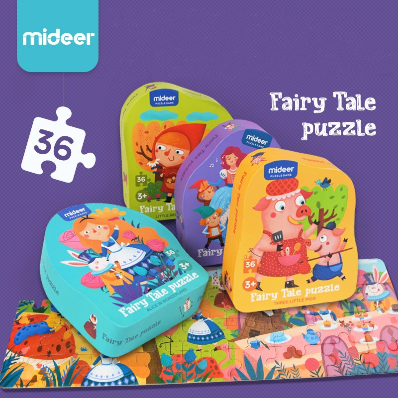 Mideer детская тематическая сказочная головоломка для детей, для раннего обучения, интеллектуальная сцена, головоломка, игрушки, бумажные головоломки, игры для детей 3 лет