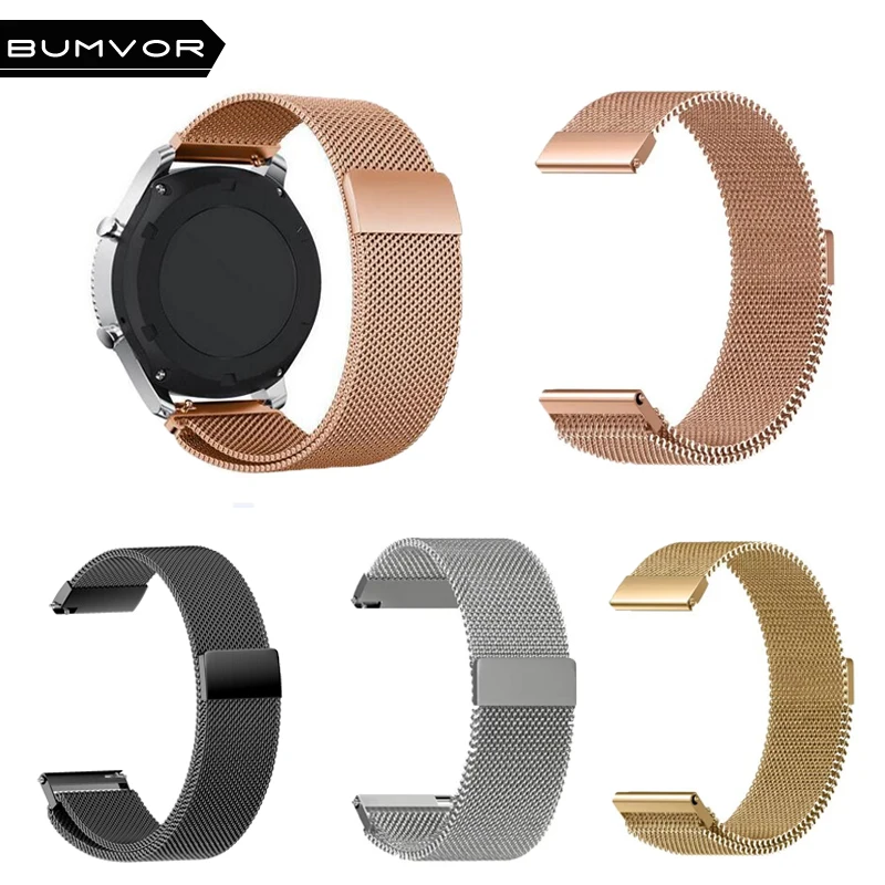  Watch Bands for Samsung Gear S3 For huami amazfit pace Classic Frontier 22mm 20mm Milanese Watch Strap gear sport s2 Watch Band