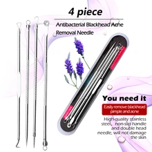 4 шт удаление акне чёрных точек иглы прыщи, акне лечение черный маска удаление акне для снятия лицо Красота