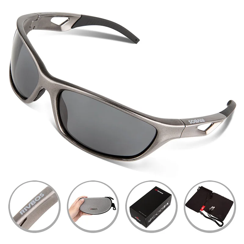 RIVBOS Polarized Sports Sunglasses Men Fishing Cycling Running Bike