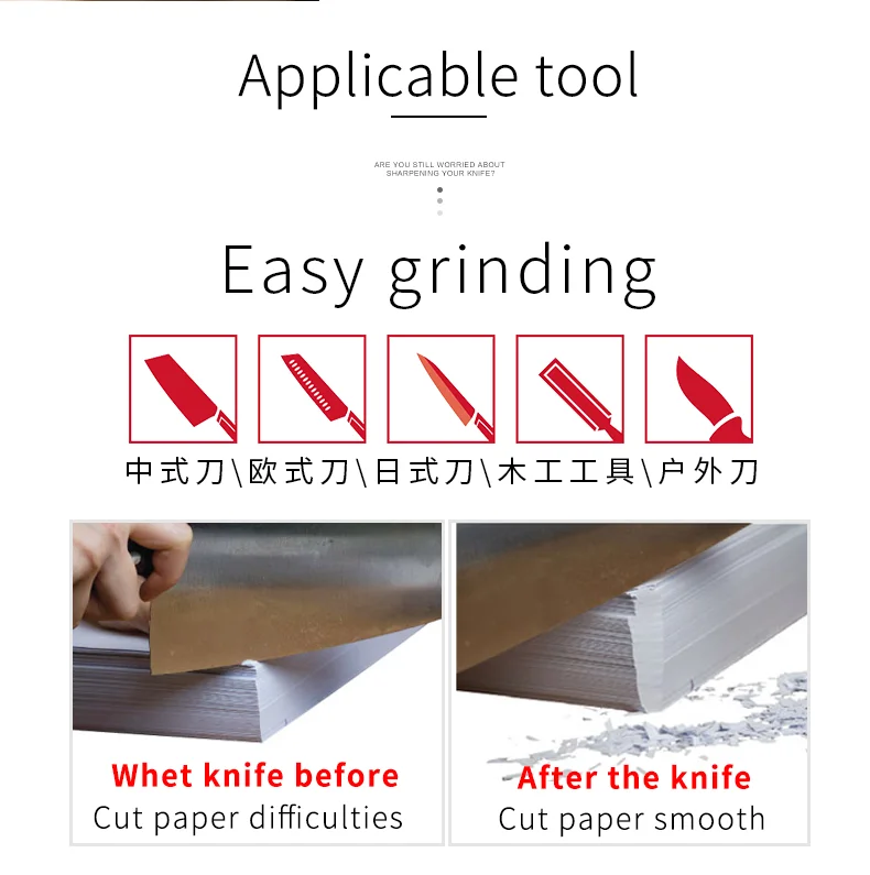 GRINDER 240/2000 mesh double-sided domestic knife sharpener for kitchen grindstone whetstone large size and specification-TG8224