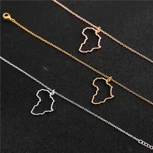 hollow Africa Map country city Necklace Geography Egypt South Kenya Nigeria Map Pendant Necklace Hometown Lucky Clavicle jewelry hollow city