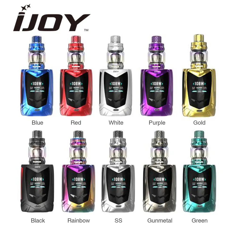 

108W IJOY Avenger Baby Vape Kit with Voice Control TC Box MOD & Dual 20350 Cells 2800mAh Battery & 4ml Tank Atomizer E-Cigs Kit