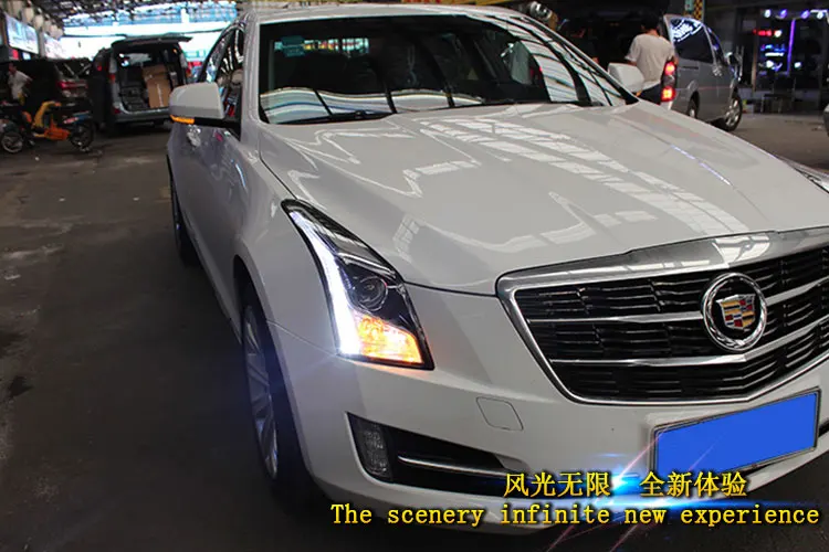 Doxa автомобильный Стайлинг для Cadillac ATS фары для ATS светодиодный головной фонарь светодиодный фонарь Биксеноновые линзы ксеноновые HID