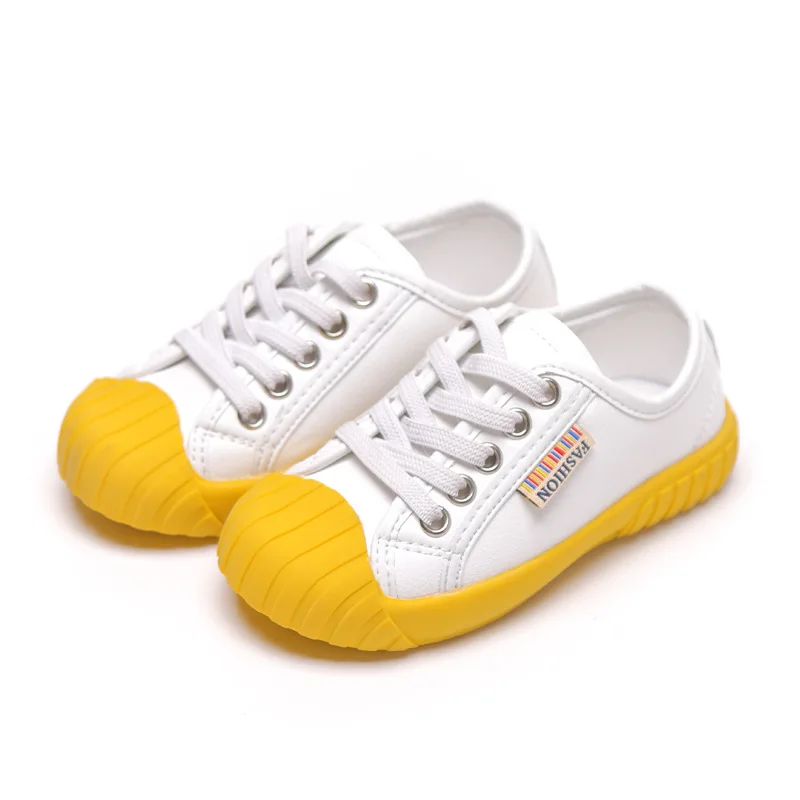 Autumn Kids Casual Sneakers Baby Girls Genuine Leather Shoes Children Mesh Sport Sneakers Toddler Boys Brand Sneakers Trainers - Цвет: Цвет: желтый