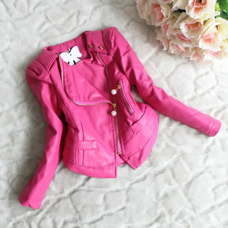jaqueta de couro menina