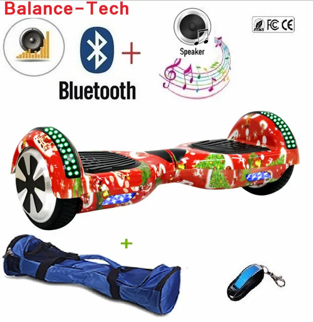 6.5 Inch Hoverboard Manillar Electric Scooters Self Balancing Scooter Gyroscope Two Wheels Overboard LED Light+Bluetooth