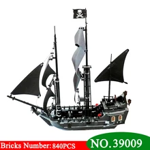 Новинка 39009 серия "Пираты" Черная жемчужина модель строительные блоки совместимы 4184 классические Пираты Карибского моря корабль игрушки для детей