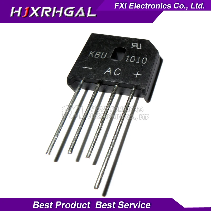 

10PCS KBU1010 KBU-1010 10A 1000V diode bridge rect new original