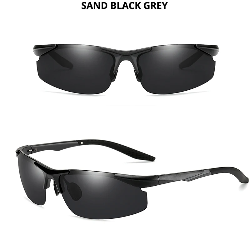 Очки для вождения автомобиля с ночным видением, поляризованные солнцезащитные очки, унисекс, HD vision, солнцезащитные очки, очки с УФ-защитой, очки для вождения автомобиля - Цвет линз: sand black