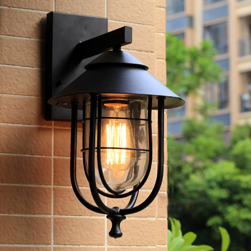 Indoor Outdoor rainproof wall lamps,garden porch building aisle front door stair cafe warehuse ...