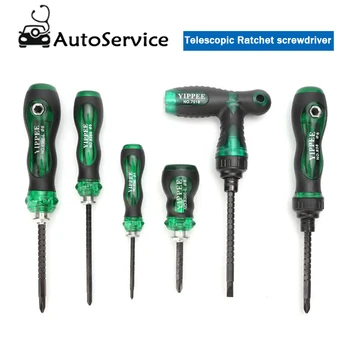 

Retractable Double Head Screwdriver Magnetic Woodworking Tool Mini Screwdriver Removable Slotted Phillips Head Hardware Tool