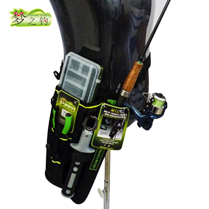 Сумка для рыбалки Dream Fishing 19*6*33 см + коробка приманки поясная сумка ног 1200D