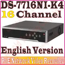 Англо-Ver DS-7716NI-K4 16CH NVR с 4 SATA, 4 к NVR до 8MP, без порт PoE, третий-фотоаппарат поддержки, без коробки для розничной продажи