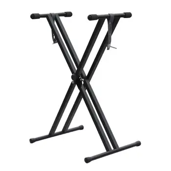 

54 61 76 88 Key Electronic Piano Stand Adjustable X-type Double Tube Iron Rack Universal Keyboard Instrument Stand Accessories