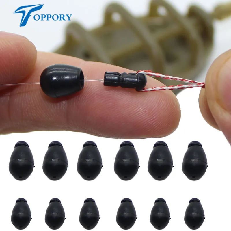 Toppory 15/30 قطعة التغيير السريع الخرز صدمة الخرز الأستاذ قنبلة الإعداد تغيير هوك طول الإفراج الخرز ل الكارب الصيد اكسسوارات