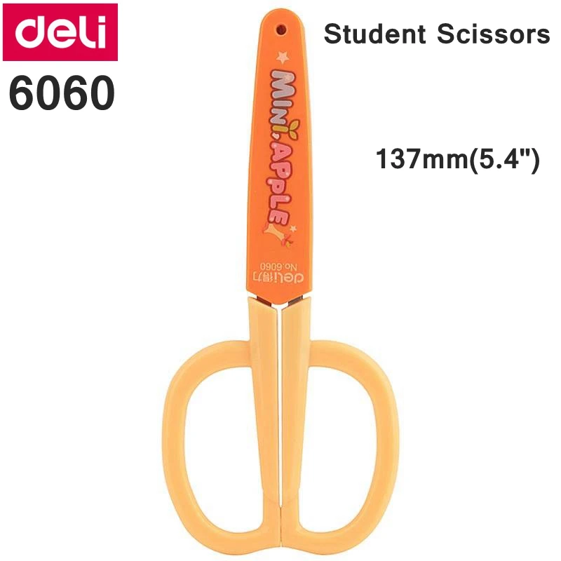 

Deli 6060 Student Scissors 137mm(5.4') stainless scissors retail packing