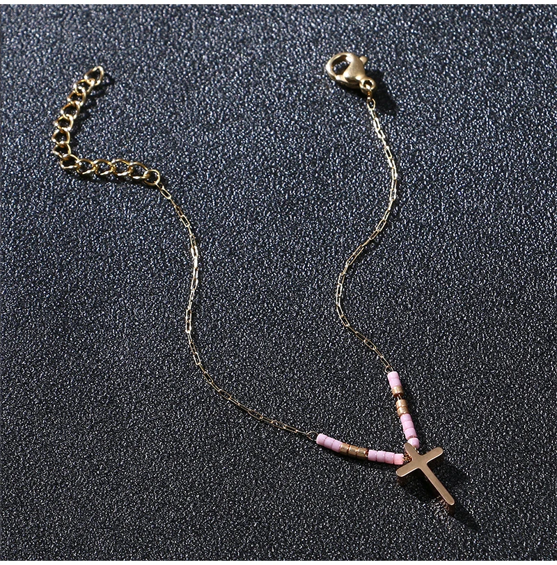 Badu Нержавеющая сталь Для женщин браслет-цепочка оставьте Браслеты браслеты в стиле панк крест браслет для девочек ювелирные изделия День матери подарок