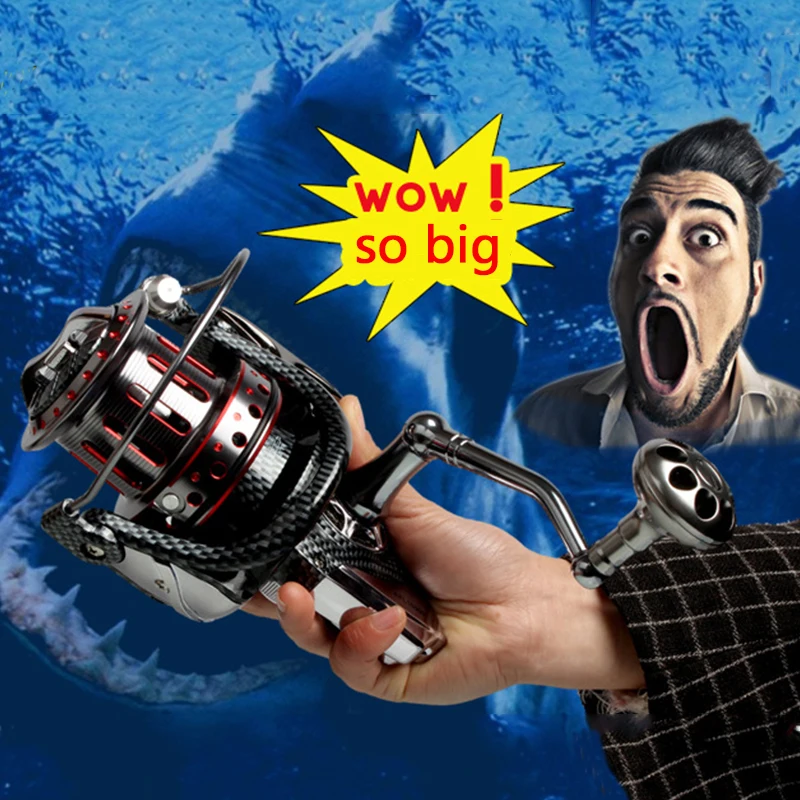 

10000 Series/4.7:1 Snake skin Spinning Fishing Reel Fly Wheel For Fresh/Salt Water Sea 10+1 BB Fishing Spinning Reel Carp Fish
