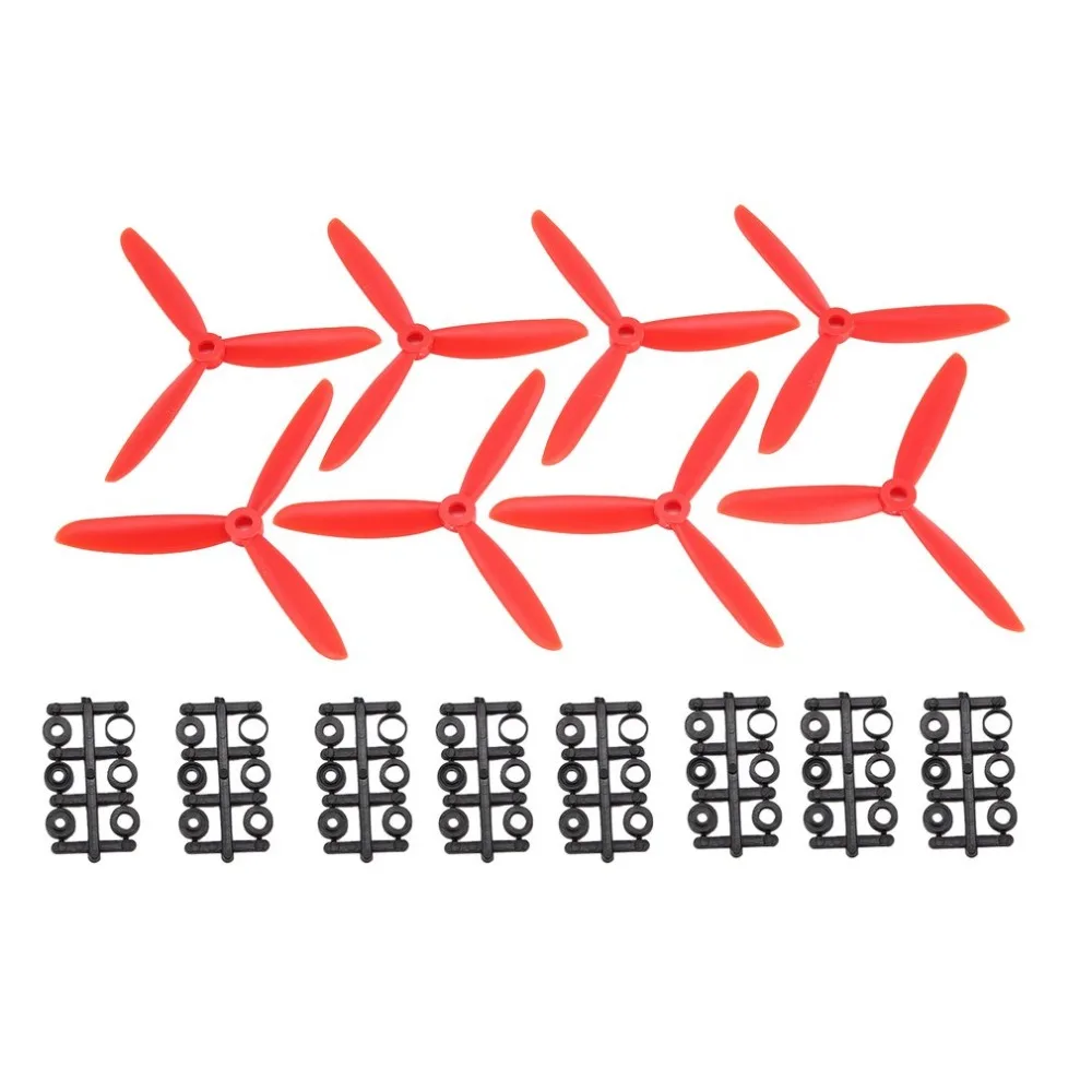 4 Pairs 8pcs 4045/5045/6045 3 blades Bullnose Propeller 8pcs CW /CCW Propeller for 250 FPV Racing drone Quadcopter ZMR210 250
