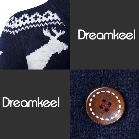 Sweater Men 2019 Brand Concise Deer Christmas Sweater Coat Cardigan Male Printing Slim Mens Cardigan Sweater Coat Man Cardigan Y