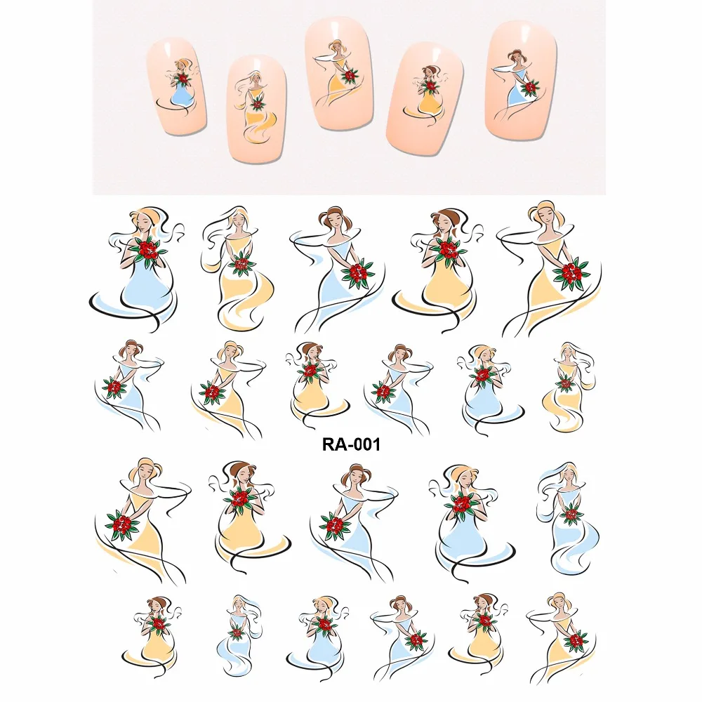 

Nail Sticker WATER DECAL SLIDER WEDDING DAY BRIDE BRIDESMAID FLOWER HAND BOUQUETS LUCKY MARRIGE RA001-006