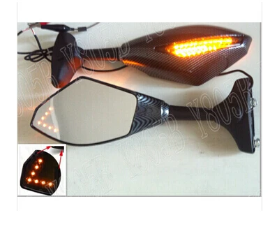 

Motorcycle Carbon LED Turn Signal Mirrors For BMW S1000RR K1600 GT/GTL K1300 S/R/GT K1200R/S R1200R/RT/S/ST/GS F800S/ST/R