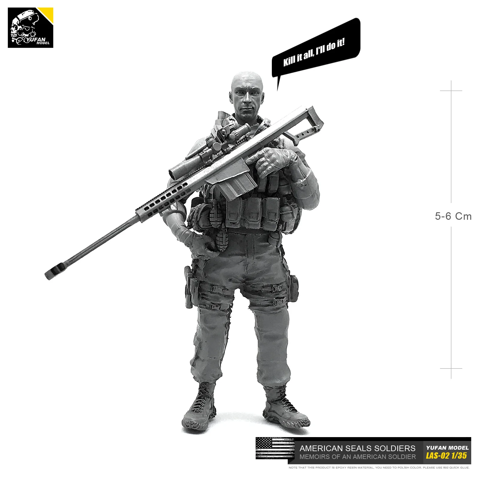 Yufan Mod le 1 35 Kits Mod les Us Seal Sniper 1 Soldat En R sine Las 