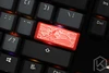 Novelty Shine Through Keycaps ABS Etched, Shine-Through Japanese wave black red for custom mechanical keyboard enter  2.25u ► Photo 2/3