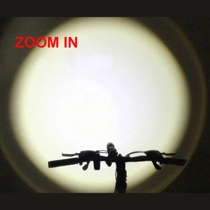 Top MINI E17 Flashlight Bike light Bicycle Torch XM-L T6 2000LM Zoomable LED light+Holder+3.7v 18650 Battery+Charger 5