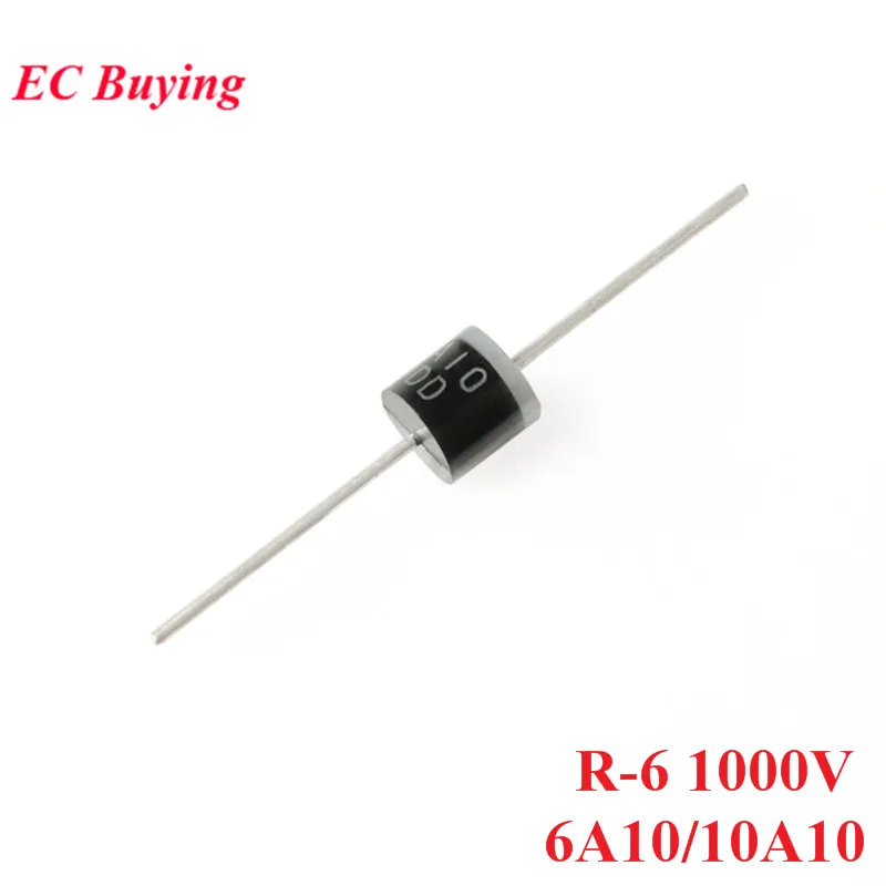 

10pcs 6A10 10A10 R-6 1000V AMP Diode Rectifier Silicon Bridge Rectifier 6A 10A 6A/10A
