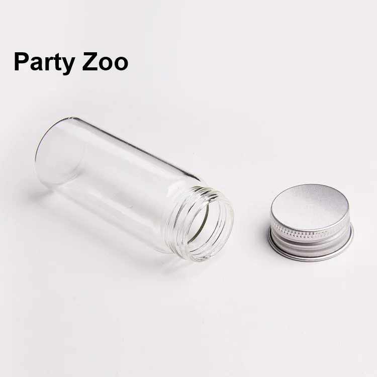 240 x 40ml Quality Clear Glass Bottle with Screw Aluminum Lid Thicken Home Lycium Sample Jar Wholesale