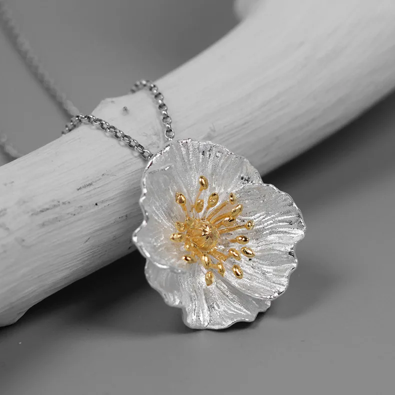 Poppy flower pendant Clearance